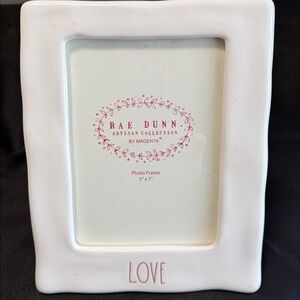 Rae Dunn Artisan Collection “LOVE” 5 x 7 Easel Back Standing Photo Frame. NWOT